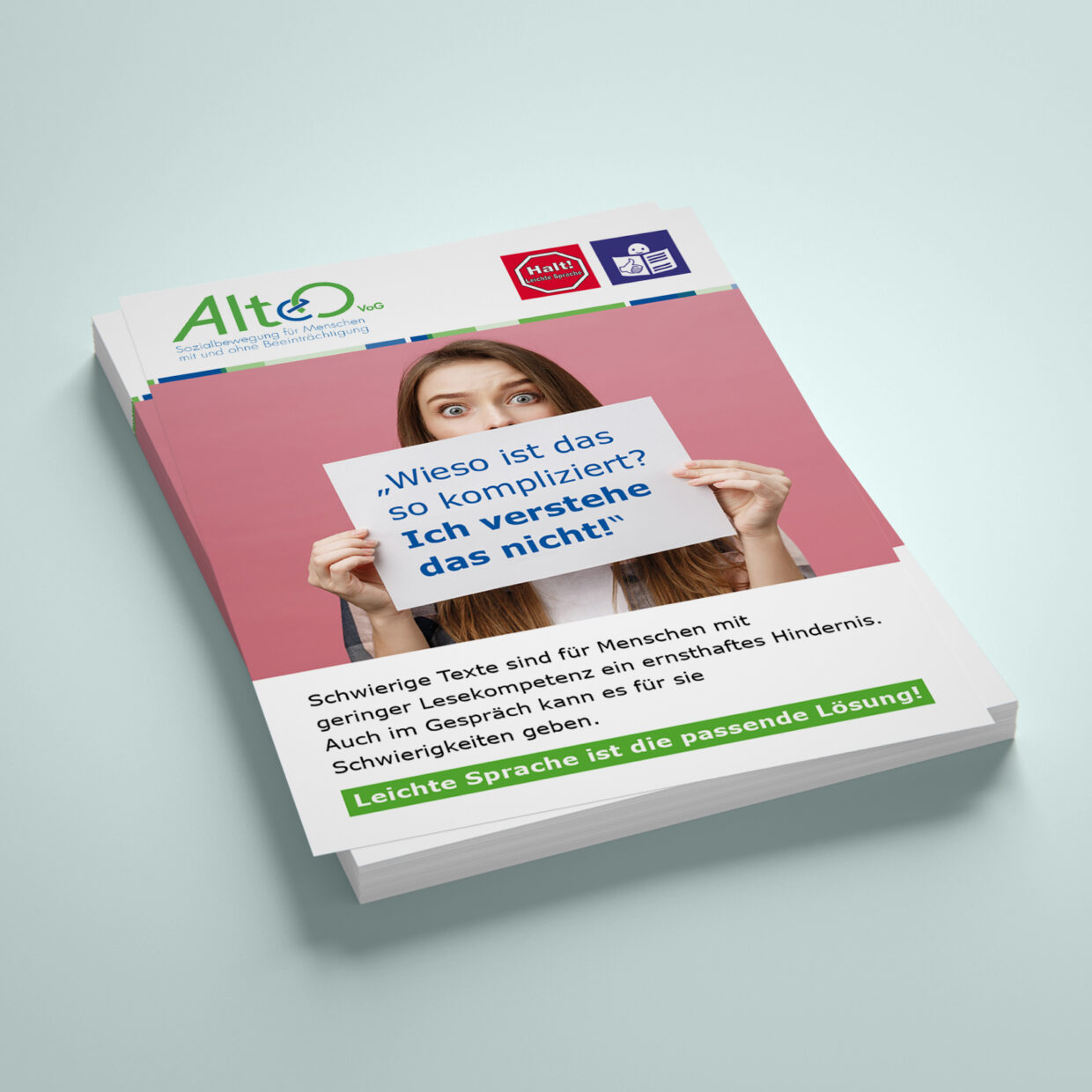 Ein Flyer von Alteo.