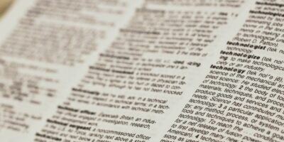 Ausschnitt aus einem Wörterbuch.